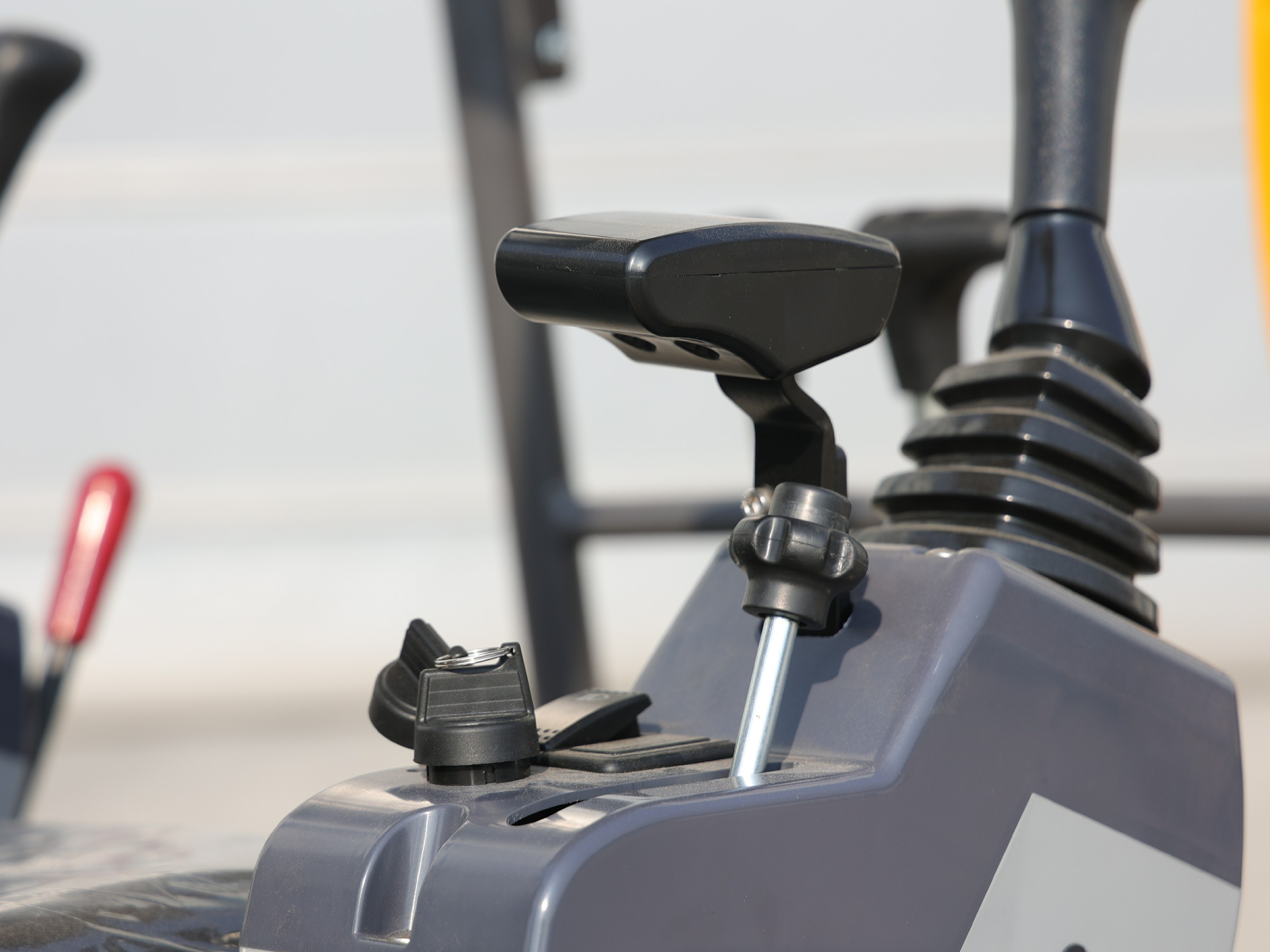 Close-up of the HY12 joystick control lever