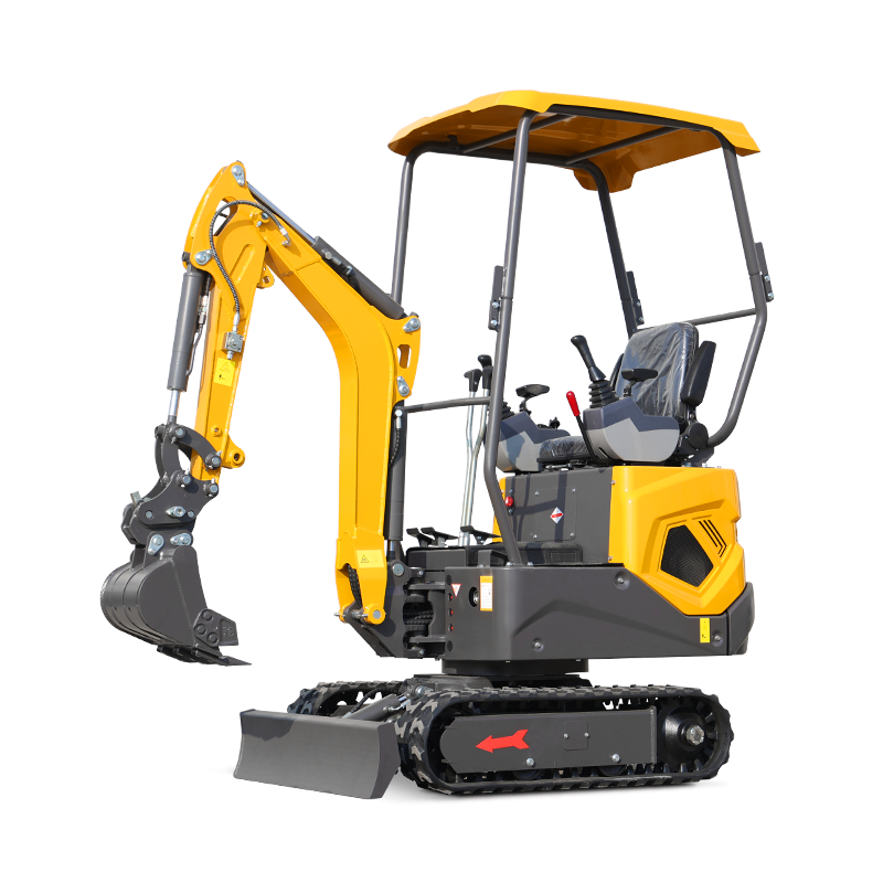 Huayee HY12 mini excavator, studio shot